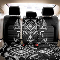 Black Ngaru Taniko With Aotearoa Maori Tattoo Back Car Seat Cover