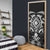 Black Ngaru Taniko With Aotearoa Maori Tattoo Door Cover - Polynesian Pride