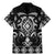 Black Ngaru Taniko With Aotearoa Maori Tattoo Family Matching Mermaid Dress and Hawaiian Shirt