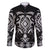 Black Ngaru Taniko With Aotearoa Maori Tattoo Family Matching Mermaid Dress and Hawaiian Shirt