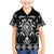 Black Ngaru Taniko With Aotearoa Maori Tattoo Family Matching Mermaid Dress and Hawaiian Shirt