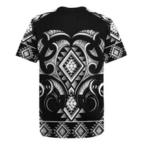 Black Ngaru Taniko With Aotearoa Maori Tattoo Rugby Jersey