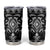 Black Ngaru Taniko With Aotearoa Maori Tattoo Tumbler Cup