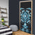 Blue Ngaru Taniko With Aotearoa Maori Tattoo Door Cover - Polynesian Pride