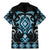 Blue Ngaru Taniko With Aotearoa Maori Tattoo Family Matching Mermaid Dress and Hawaiian Shirt