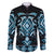 Blue Ngaru Taniko With Aotearoa Maori Tattoo Family Matching Mermaid Dress and Hawaiian Shirt