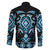 Blue Ngaru Taniko With Aotearoa Maori Tattoo Family Matching Off Shoulder Short Dress and Hawaiian Shirt