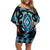 Blue Ngaru Taniko With Aotearoa Maori Tattoo Family Matching Off Shoulder Short Dress and Hawaiian Shirt