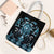 Blue Ngaru Taniko With Aotearoa Maori Tattoo Tote Bag - Polynesian Pride