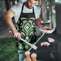 Green Ngaru Taniko With Aotearoa Maori Tattoo Apron - Polynesian Pride