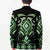 Green Ngaru Taniko With Aotearoa Maori Tattoo Blazer - Polynesian Pride