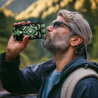 Green Ngaru Taniko With Aotearoa Maori Tattoo 4 in 1 Can Cooler Tumbler