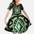 Green Ngaru Taniko With Aotearoa Maori Tattoo Family Matching Mermaid Dress and Hawaiian Shirt