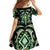 Green Ngaru Taniko With Aotearoa Maori Tattoo Family Matching Mermaid Dress and Hawaiian Shirt