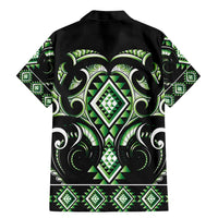 Green Ngaru Taniko With Aotearoa Maori Tattoo Family Matching Mermaid Dress and Hawaiian Shirt LT14 - Polynesian Pride