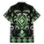 Green Ngaru Taniko With Aotearoa Maori Tattoo Family Matching Mermaid Dress and Hawaiian Shirt