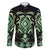 Green Ngaru Taniko With Aotearoa Maori Tattoo Family Matching Mermaid Dress and Hawaiian Shirt