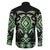 Green Ngaru Taniko With Aotearoa Maori Tattoo Family Matching Mermaid Dress and Hawaiian Shirt