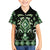 Green Ngaru Taniko With Aotearoa Maori Tattoo Family Matching Summer Maxi Dress and Hawaiian Shirt