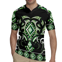 Green Ngaru Taniko With Aotearoa Maori Tattoo Rugby Jersey