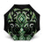 Green Ngaru Taniko With Aotearoa Maori Tattoo Umbrella - Polynesian Pride