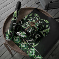Green Ngaru Taniko With Aotearoa Maori Tattoo Wrapping Paper - Polynesian Pride