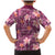 Pink Hawaii Plumeria With Tropical Flowers Motifs Family Matching Mermaid Dress and Hawaiian Shirt