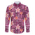 Pink Hawaii Plumeria With Tropical Flowers Motifs Family Matching Mermaid Dress and Hawaiian Shirt