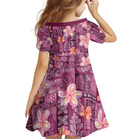Pink Hawaii Plumeria With Tropical Flowers Motifs Family Matching Off Shoulder Maxi Dress and Hawaiian Shirt LT14 - Polynesian Pride