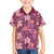 Pink Hawaii Plumeria With Tropical Flowers Motifs Family Matching Tank Maxi Dress and Hawaiian Shirt