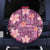 Pink Hawaii Plumeria With Tropical Flowers Motifs Spare Tire Cover