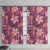 Pink Hawaii Plumeria With Tropical Flowers Motifs Window Curtain