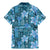 Cyan Hawaii Plumeria With Tropical Flowers Motifs Family Matching Mermaid Dress and Hawaiian Shirt