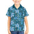 Cyan Hawaii Plumeria With Tropical Flowers Motifs Family Matching Tank Maxi Dress and Hawaiian Shirt