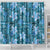 Cyan Hawaii Plumeria With Tropical Flowers Motifs Shower Curtain