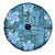 Cyan Hawaii Plumeria With Tropical Flowers Motifs Spare Tire Cover