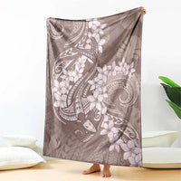 Polynesia Hammerhead Shark Tattoo With Plumeria Lei Blanket