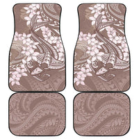 Polynesia Hammerhead Shark Tattoo With Plumeria Lei Car Mats