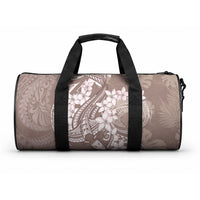 Polynesia Hammerhead Shark Tattoo With Plumeria Lei Duffle Bag LT14 One size Mocha - Polynesian Pride