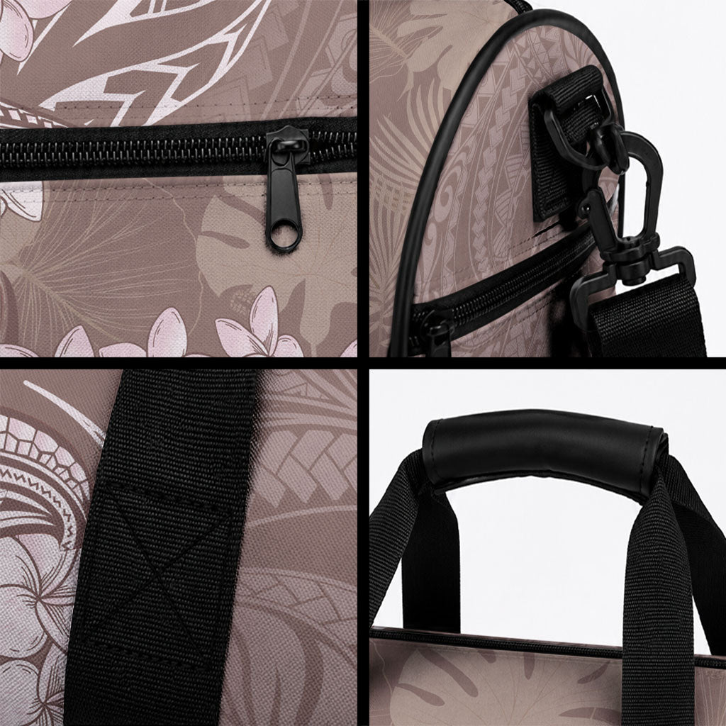 Polynesia Hammerhead Shark Tattoo With Plumeria Lei Duffle Bag LT14 - Polynesian Pride