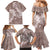 Polynesia Hammerhead Shark Tattoo With Plumeria Lei Family Matching Mermaid Dress and Hawaiian Shirt