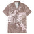 Polynesia Hammerhead Shark Tattoo With Plumeria Lei Family Matching Mermaid Dress and Hawaiian Shirt
