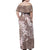 Polynesia Hammerhead Shark Tattoo With Plumeria Lei Family Matching Off Shoulder Maxi Dress and Hawaiian Shirt