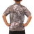 Polynesia Hammerhead Shark Tattoo With Plumeria Lei Family Matching Short Sleeve Bodycon Dress and Hawaiian Shirt