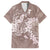 Polynesia Hammerhead Shark Tattoo With Plumeria Lei Family Matching Tank Maxi Dress and Hawaiian Shirt