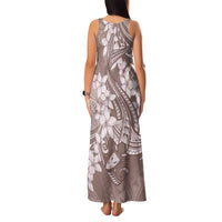 Polynesia Hammerhead Shark Tattoo With Plumeria Lei Family Matching Tank Maxi Dress and Hawaiian Shirt