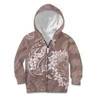 Polynesia Hammerhead Shark Tattoo With Plumeria Lei Kid Hoodie