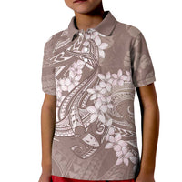 Polynesia Hammerhead Shark Tattoo With Plumeria Lei Kid Polo Shirt