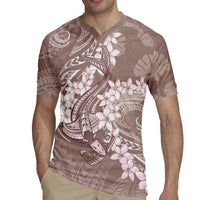 Polynesia Hammerhead Shark Tattoo With Plumeria Lei Rugby Jersey