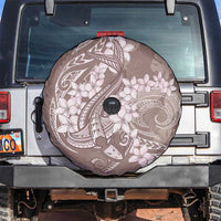 Polynesia Hammerhead Shark Tattoo With Plumeria Lei Spare Tire Cover